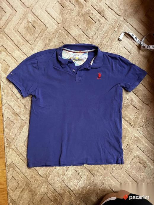 Polo USPA muska majica L - plava