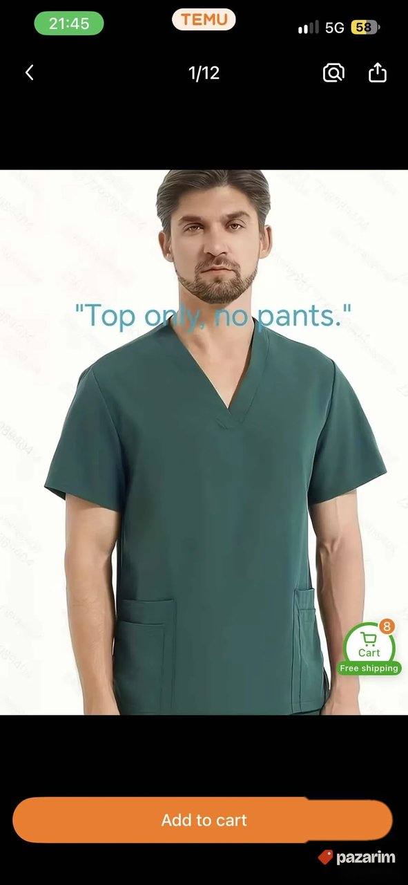 Muška medicinska uniforma gornji deo XL 6