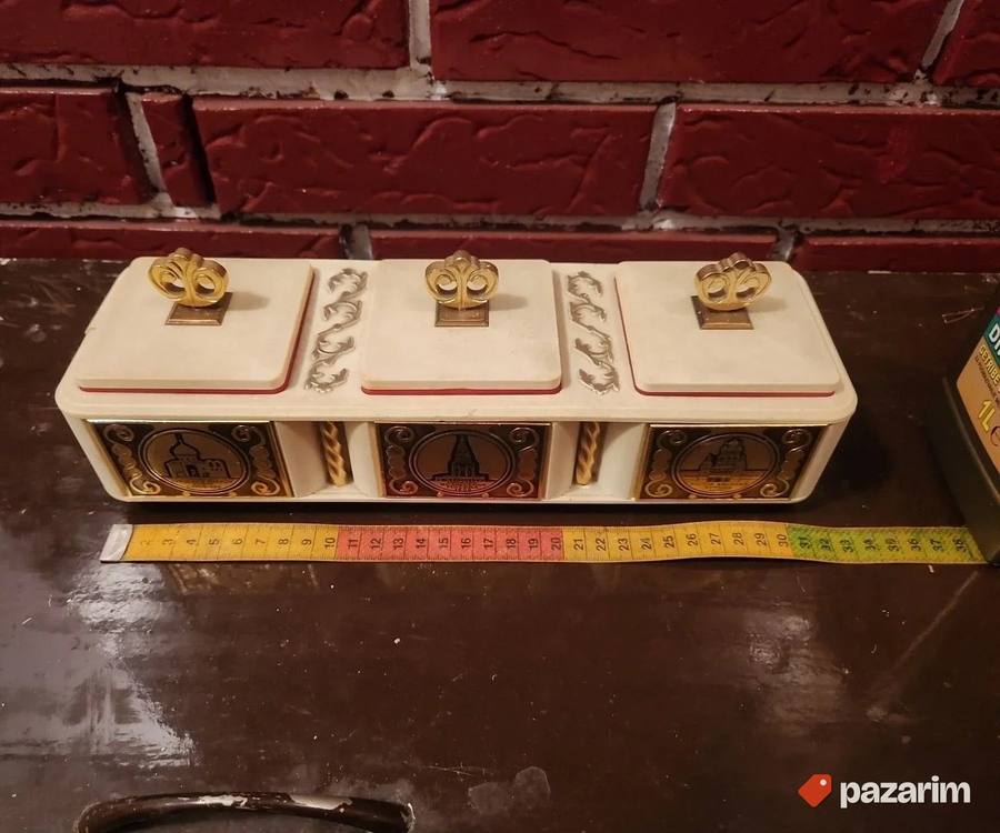 Ruska muzicka kutija za nakit na navijanje -retro 3