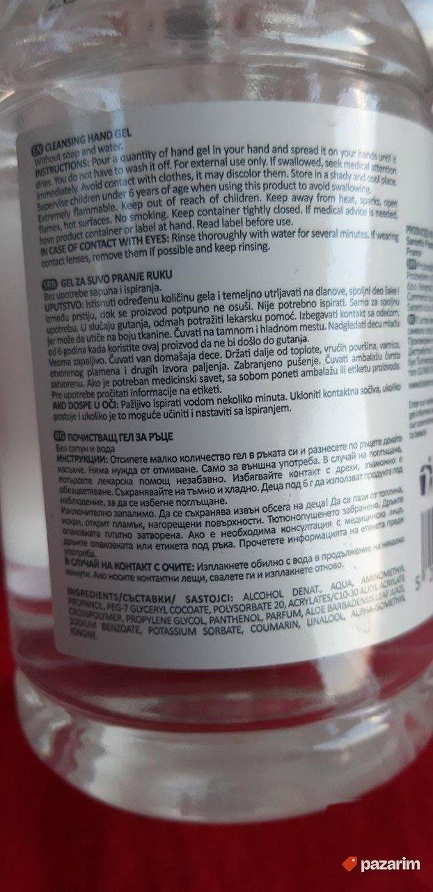 Antibakterijski gel za suho pranje ruku 2