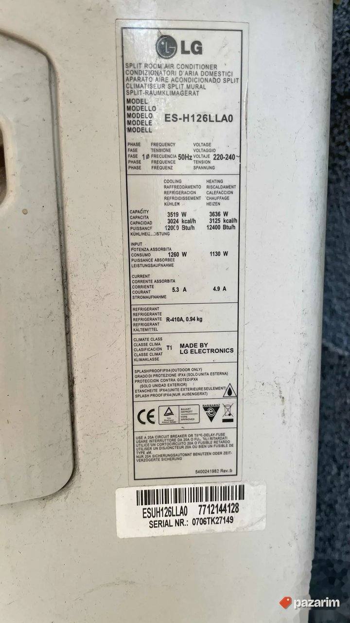 LG klima 12 Btu R410 ON-OFF 4