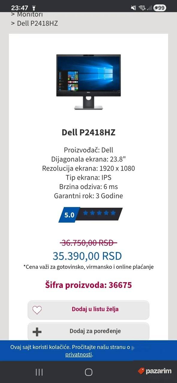 Dell P2418HZ professional monitor 3
