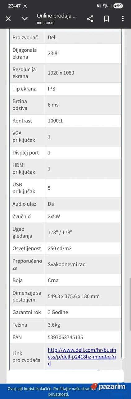 Dell P2418HZ professional monitor 4