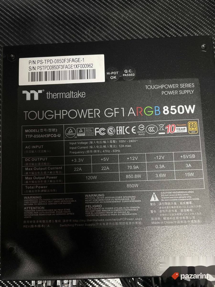850w Thermaltake RGB napajanje 5
