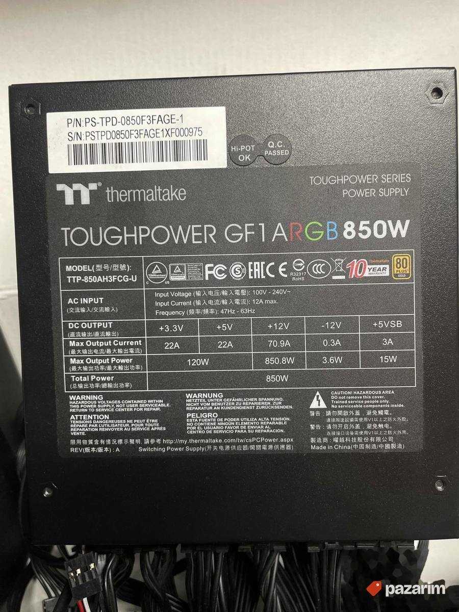 Thermaltake gf1 Argb 850w napajanje full pakovanje 3