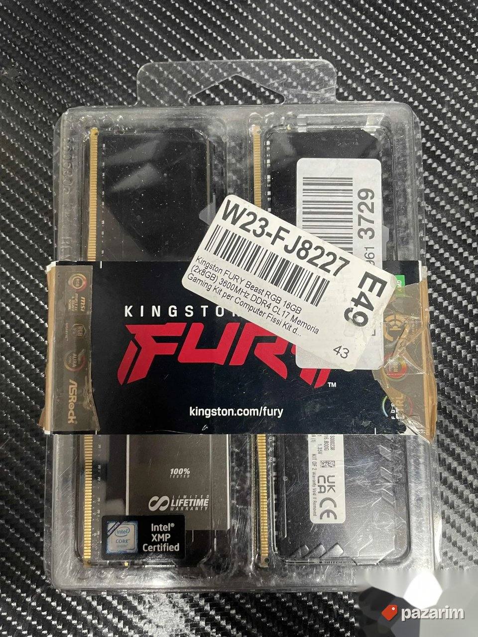 2x8gb 16gb Kingston Fury Rgb 3600mhz ddr4 ram 1