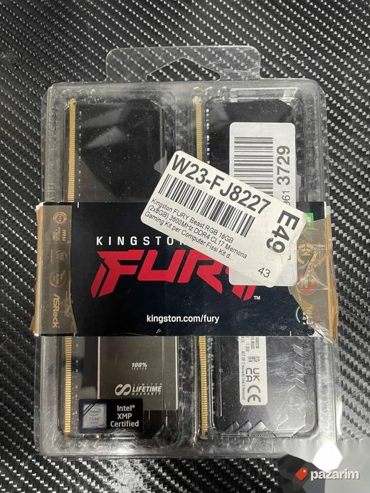 2x8gb 16gb Kingston Fury Rgb 3600mhz ddr4 ram