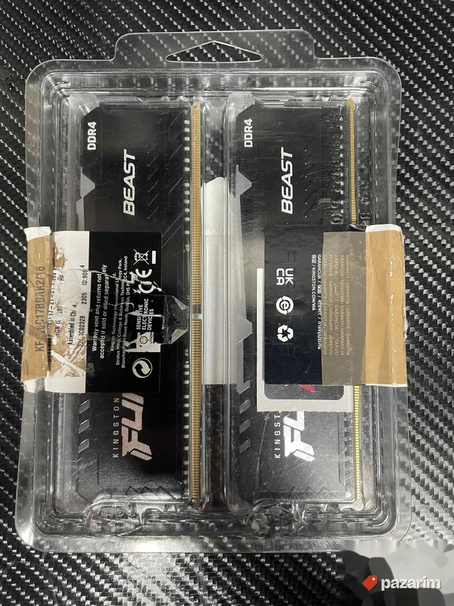 2x8gb 16gb Kingston Fury Rgb 3600mhz ddr4 ram 2