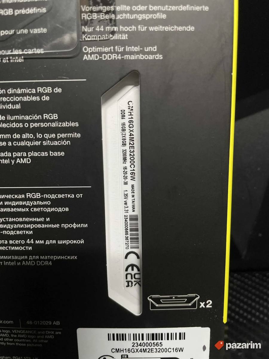 2x8gb Corsiar Vegance Pro Rgb Sl White ddr4 3