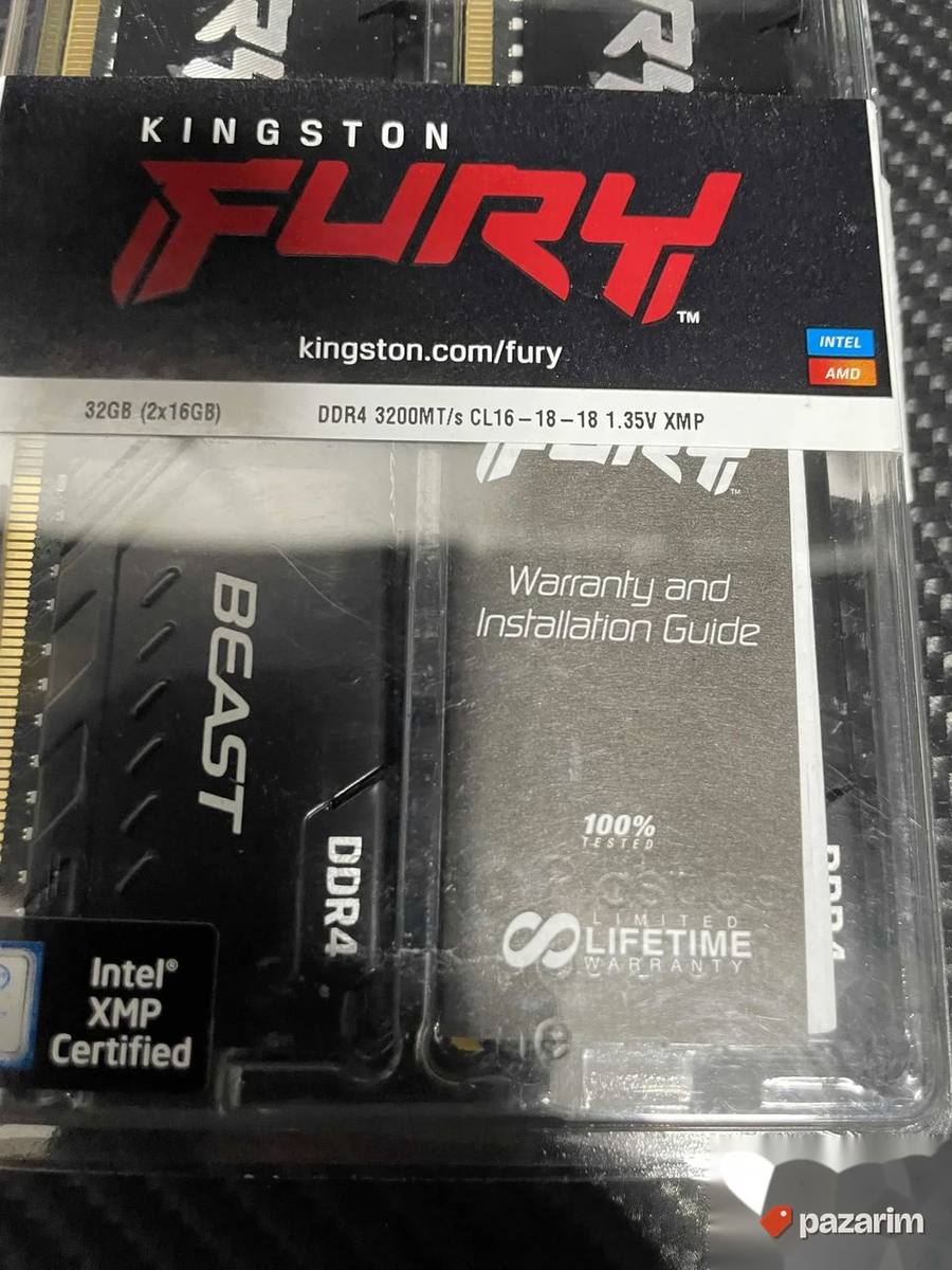 2x16gb (32gb) Kingston Fury 3200mhz ddr4 2