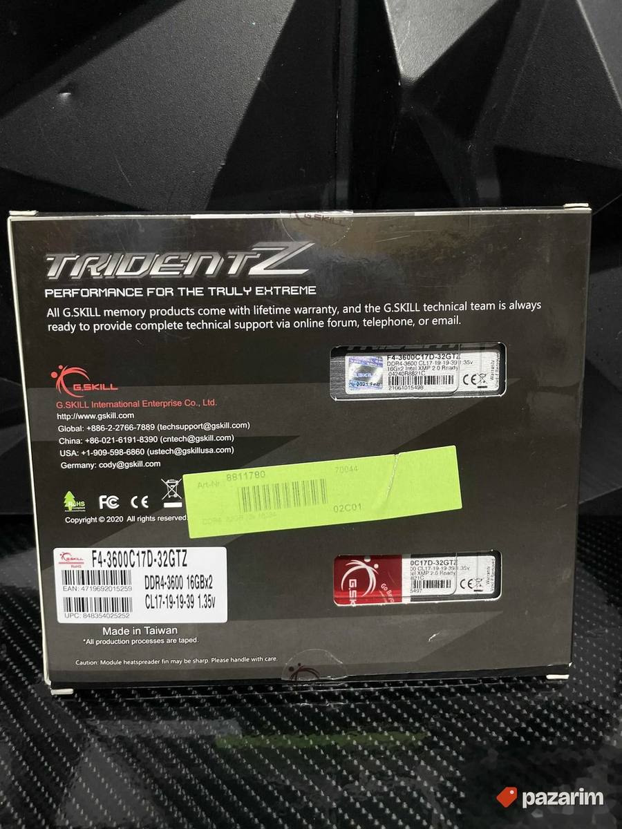 2x16gb Gskill TridenZ Rgb 3600mhz 32gb ram ddr4 2