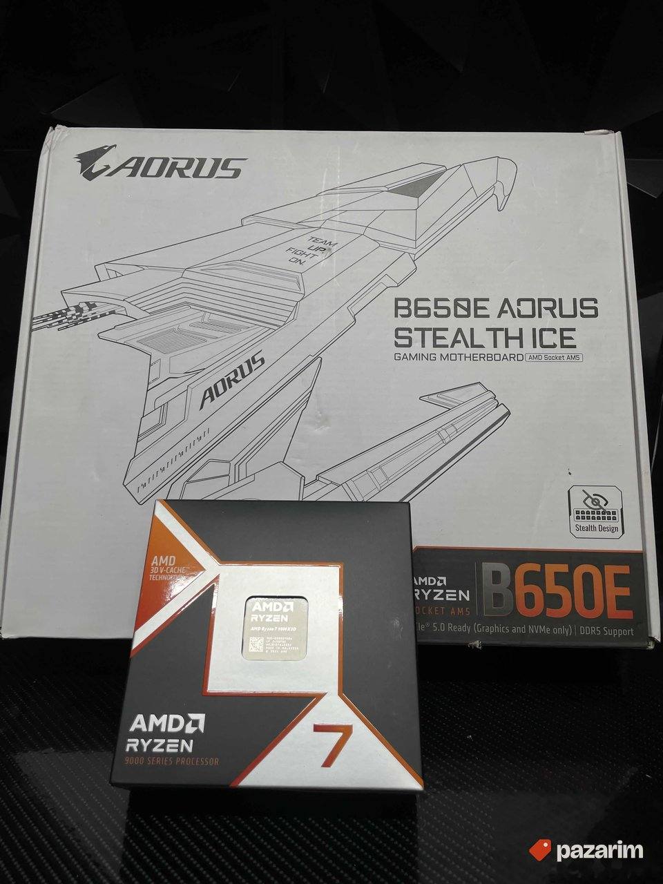 B650 Aorus Stealth Ice + Ryzen 7 9800x3d 1