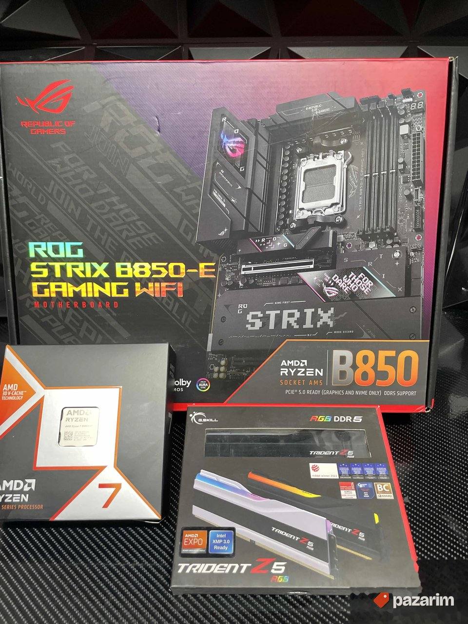 B850 Rog Strix + 9800x3d + 32gb 6000mhz gskill 1