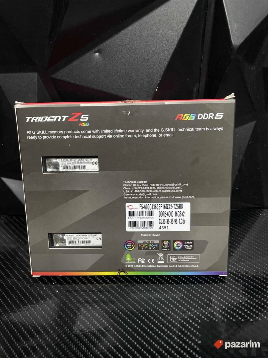 2x16gb Gskill Tridenz rgb 6000mhz ddr5 2