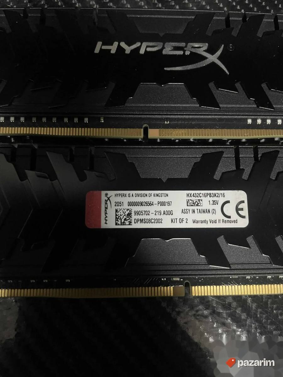 2x8gb Kingston ddr4 ram Hyperx 3200mhz 2