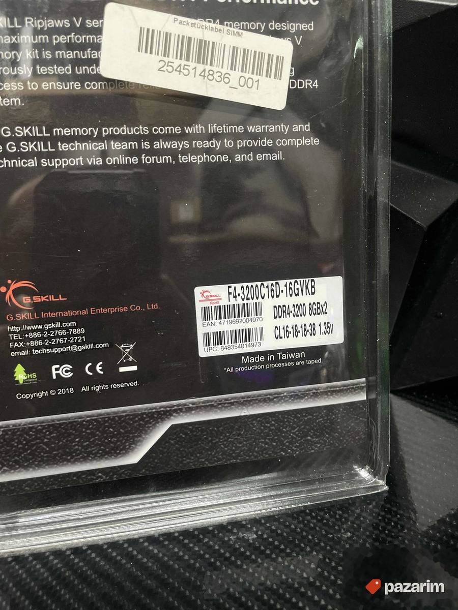 2x8gb Gskill Ripjaws 3200mhz cl16 2