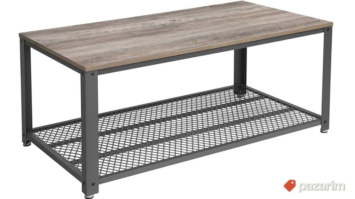 Drveni Stocic sa Metalnom Konstrukcijom 106x60x45cm-Songmics 1