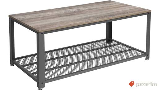 Drveni Stocic sa Metalnom Konstrukcijom 106x60x45cm-Songmics
