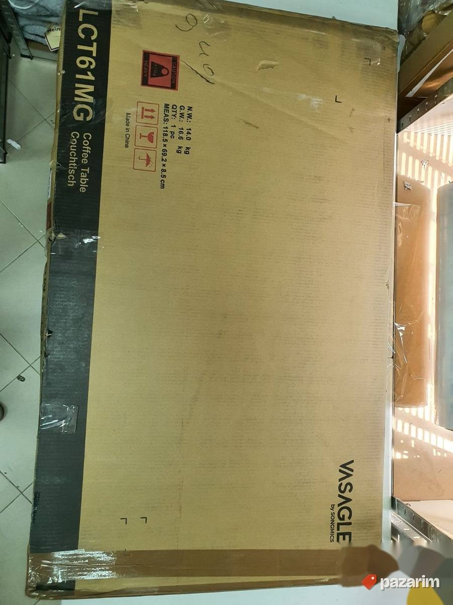 Drveni Stocic sa Metalnom Konstrukcijom 106x60x45cm-Songmics 4