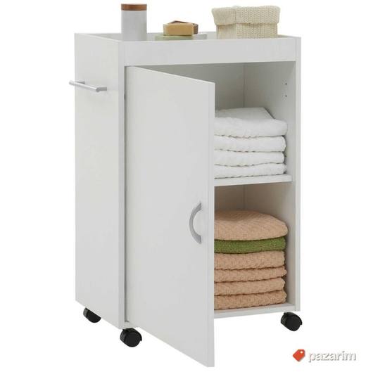 Pokretni Ormar na Tockicima 77x50x32cm Beli B-Klasa-SLEEN