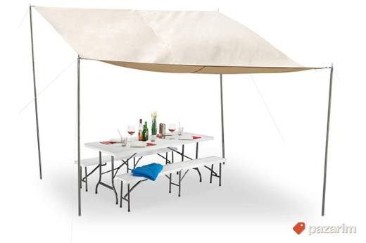 Suncano Jedro za Dvoriste 3x4m Bez Boja- Relaxdays