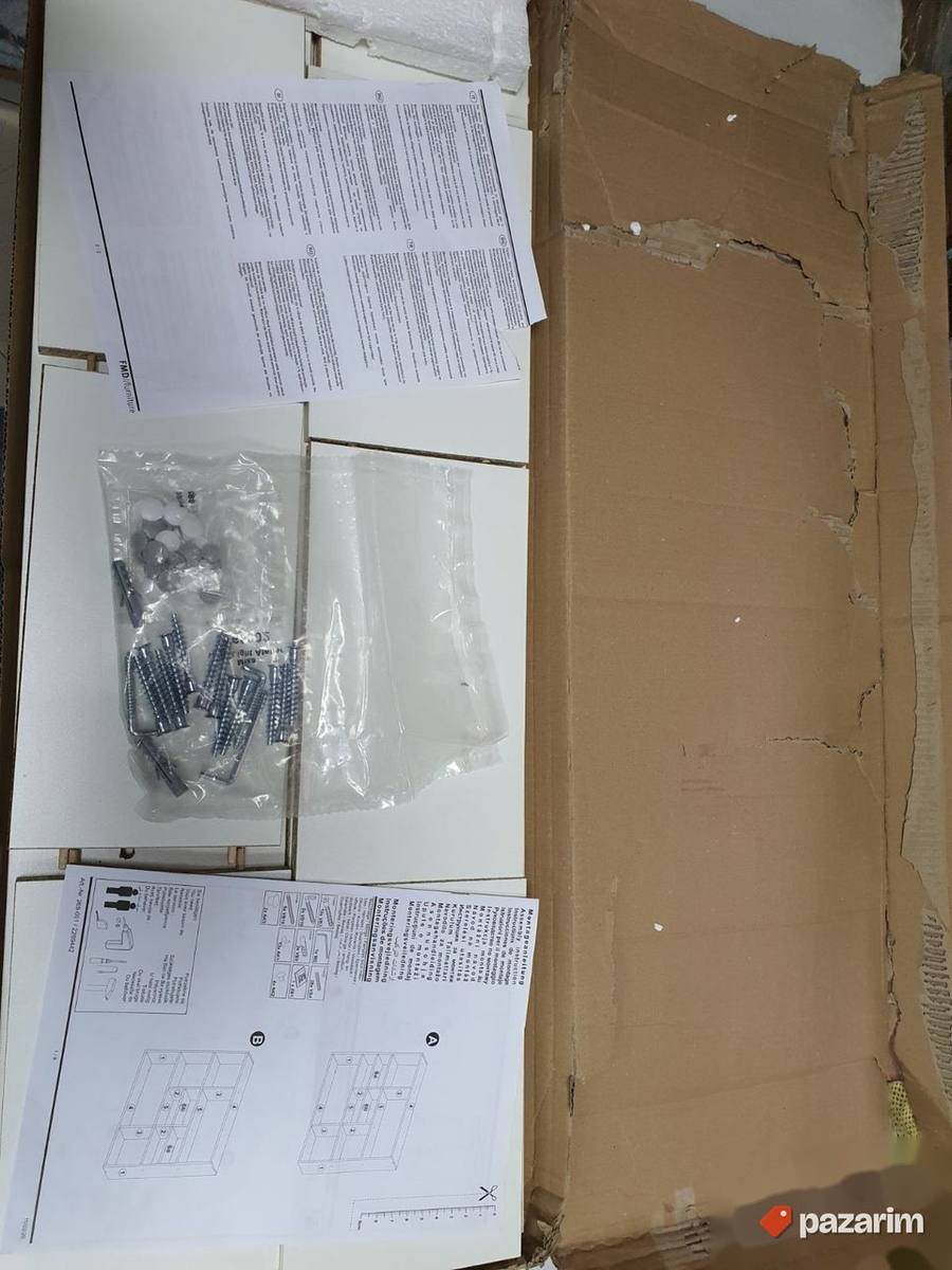 Zidna polica sa 9 Pregrada 90x16x78,2cm (Bela) - Fmd 2