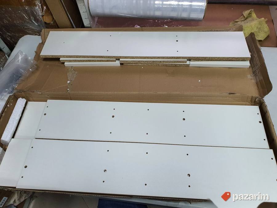 Zidna polica sa 9 Pregrada 90x16x78,2cm (Bela) - Fmd 4