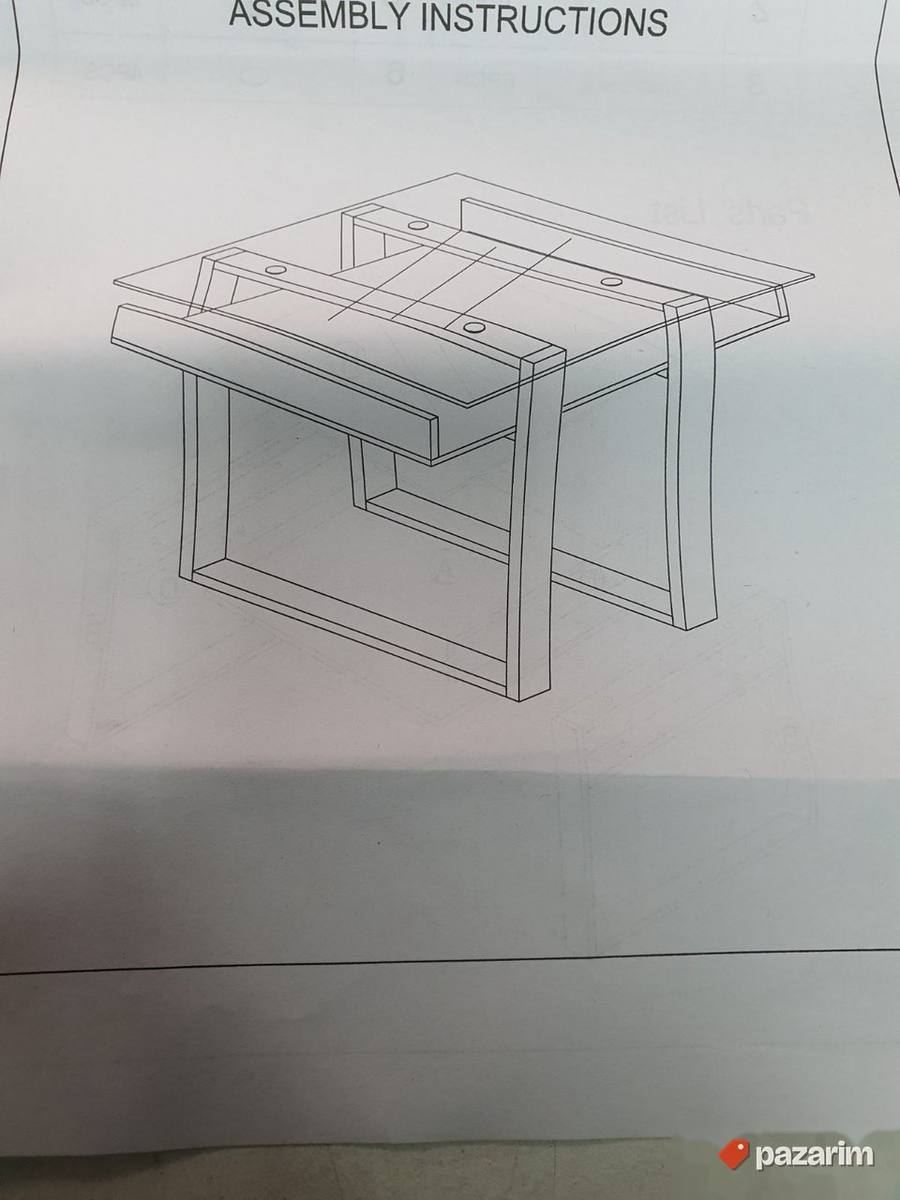 Klub Sto Staklo/Drvo 50x55x55cm-BonVivo 3