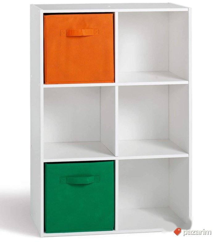 Ormaric sa 6 Polica Beli 61.5x29.5x91.5cm- Alsapan 1