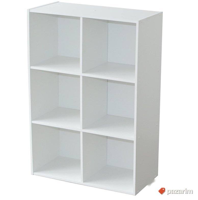 Ormaric sa 6 Polica Beli 61.5x29.5x91.5cm- Alsapan 2