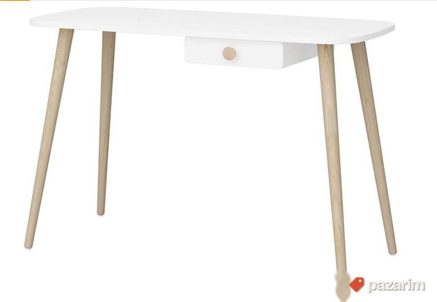 Radni Sto sa Fiokom 110x74x50cm Beli- MDF 8