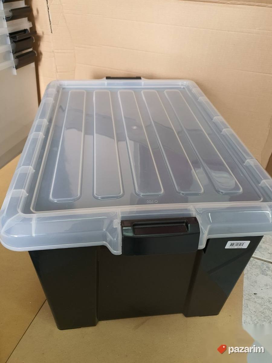 Kutija za Odlaganje sa Poklopcem 68L Crne - Iris #27 8