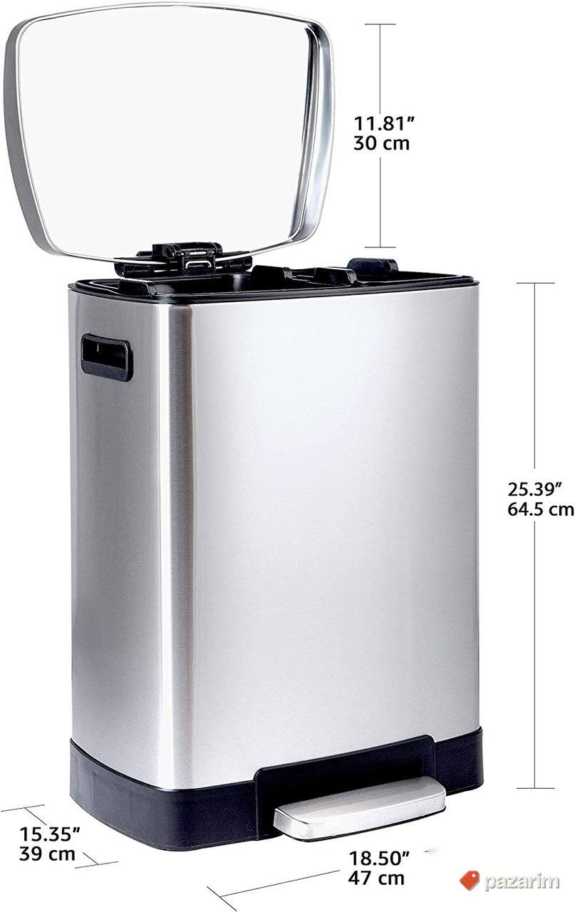 Kanta za smece dvokomorna 25l+15l - Amazon Basics 4