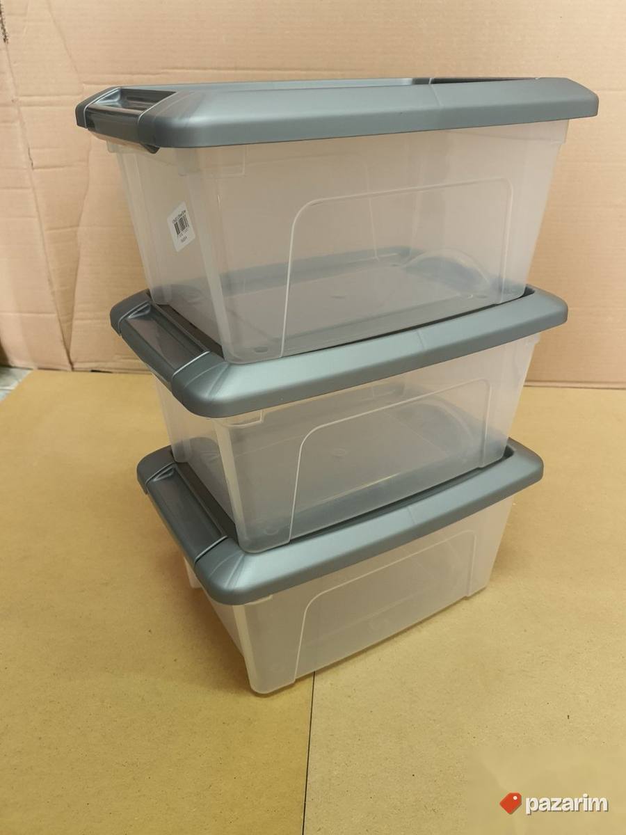 Set 3 Plasticne Kutije sa Poklopcem 5L - Iris #15 6