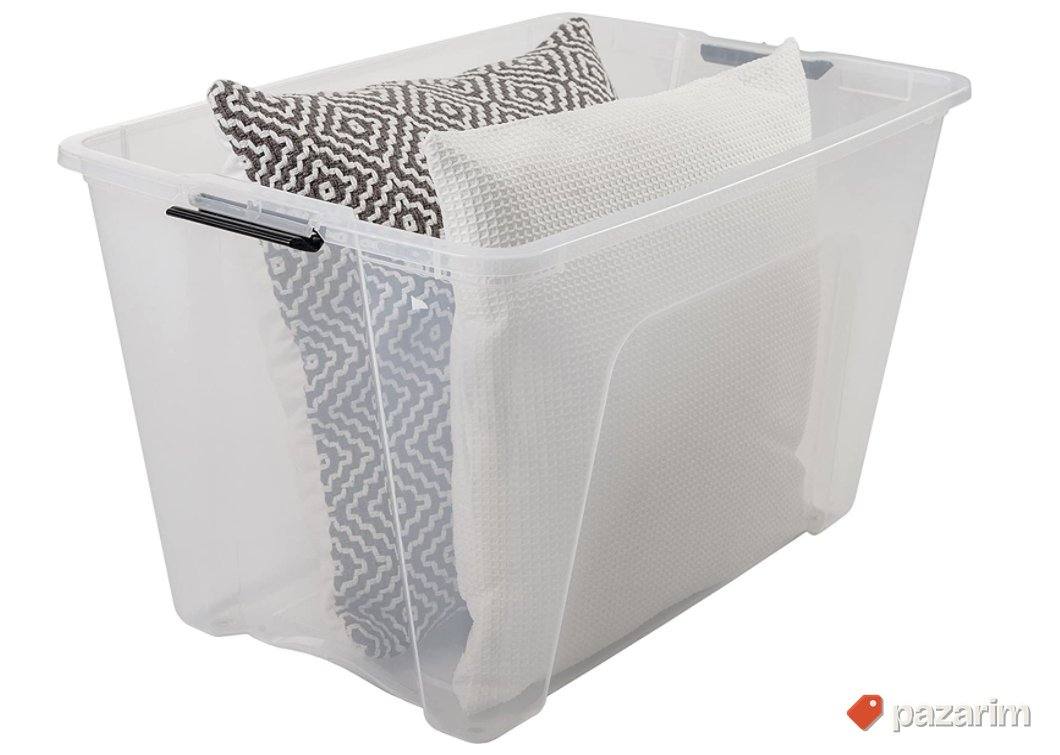 Plasticna Kutija sa Poklopcem 60L Providna - Iris #3 1