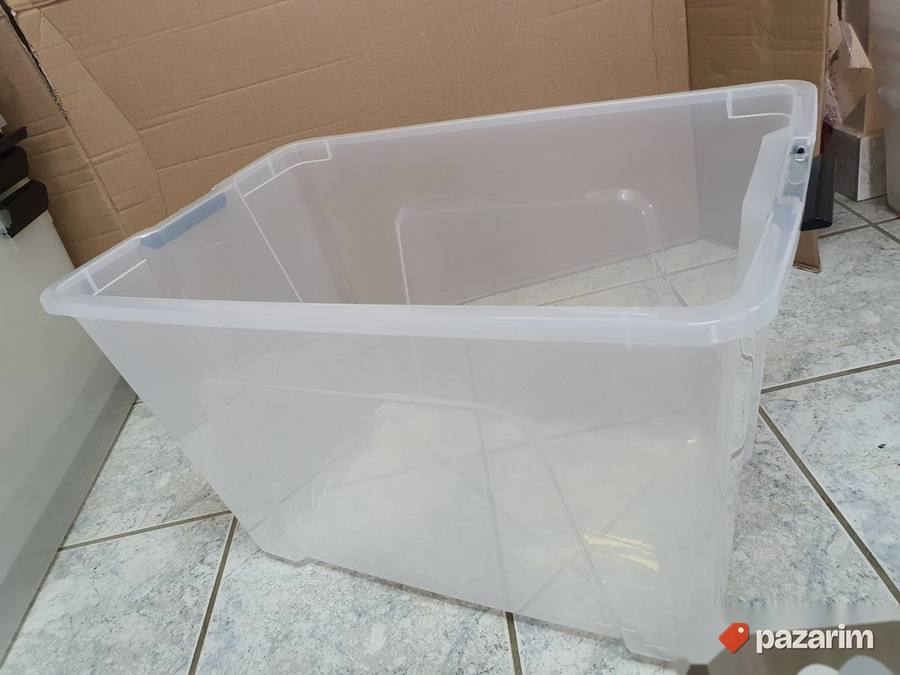 Plasticna Kutija sa Poklopcem 60L Providna - Iris #3 2