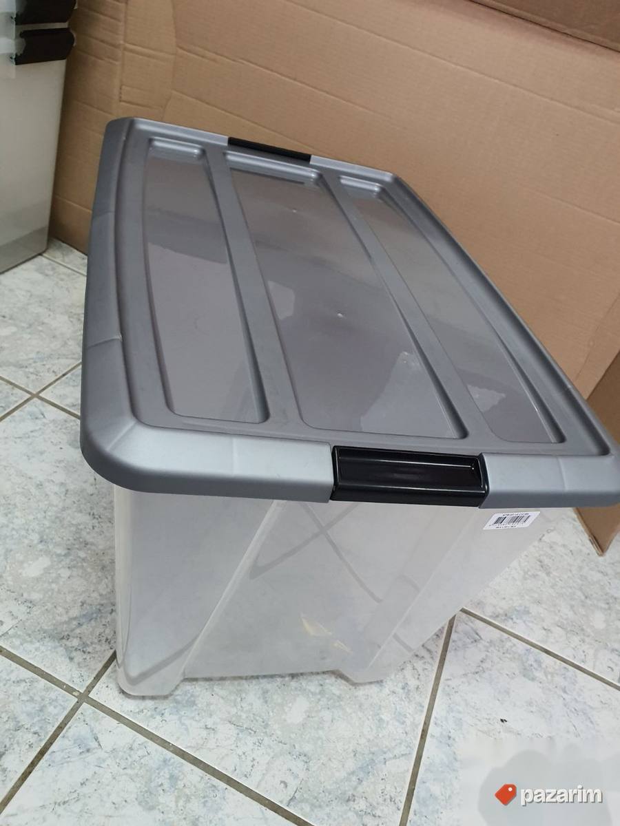 Plasticna Kutija sa Poklopcem 60L Providna - Iris #3 5