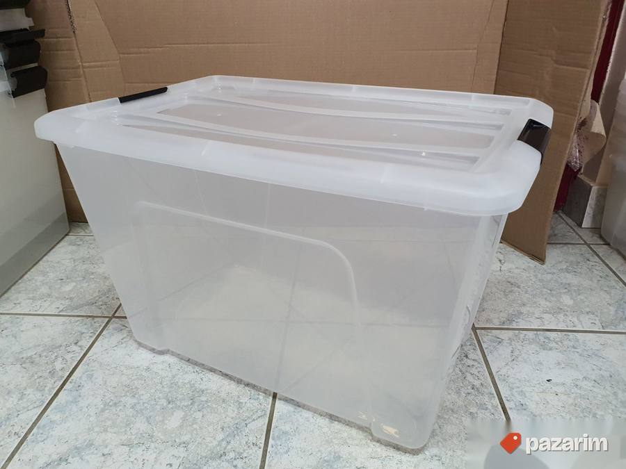 Plasticna Kutija sa Poklopcem 60L Providna - Iris #3 6