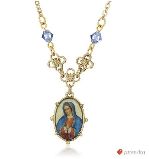 Lancic Bogorodica 14K Pozlata Ovalni