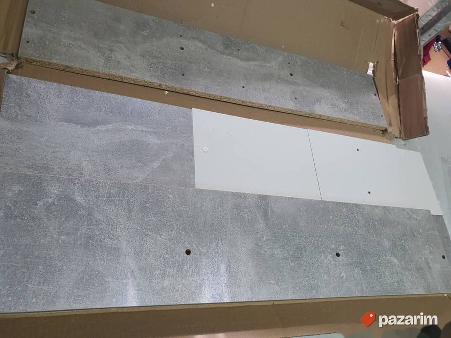 Zidna Polica 9-Pregrada Sivo-Bela 90x16x78cm - FMD 6