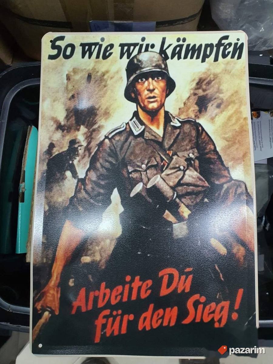 Retro Wehrmacht retro metalna slika 20x30cm 2