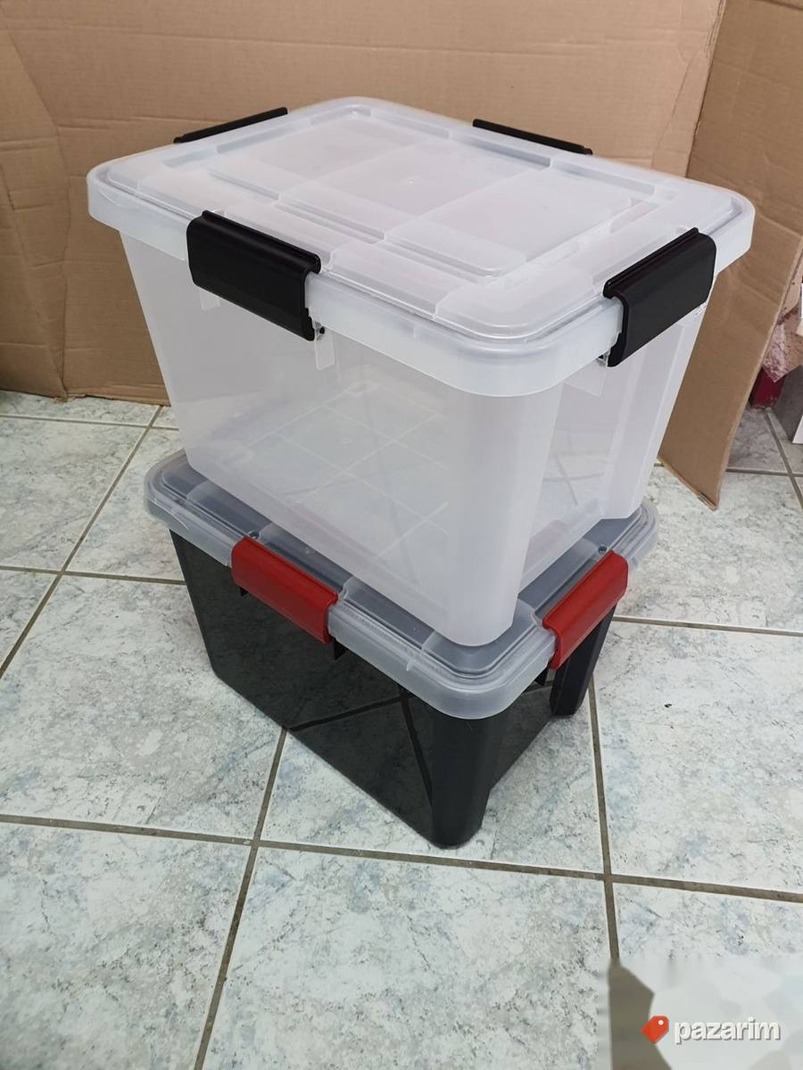 Hermeticka Plasticna Kutija 20L Crna i Providna - Iris #7 6