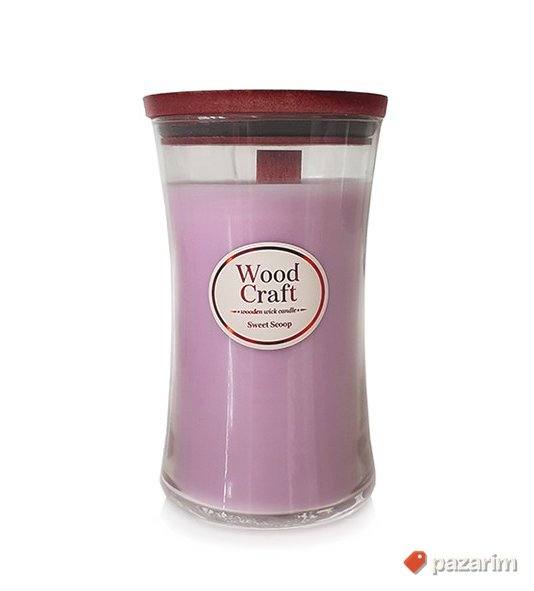 Mirisljiva Sveca sa Fitiljem od Drveta i Vocnim Mirisom 600g 1