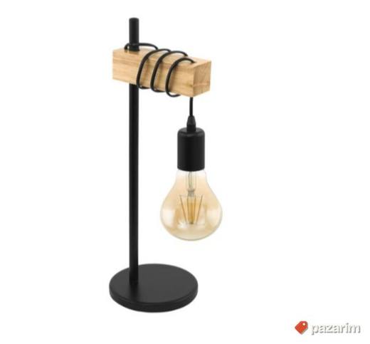 Retro Stona Lampa 50cm Metal-Drvo - Eglo