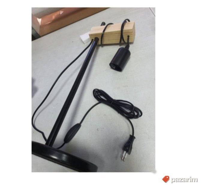 Retro Stona Lampa 50cm Metal-Drvo - Eglo 3