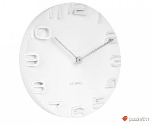 Zidni Beli Sat 42cm - Karlsson