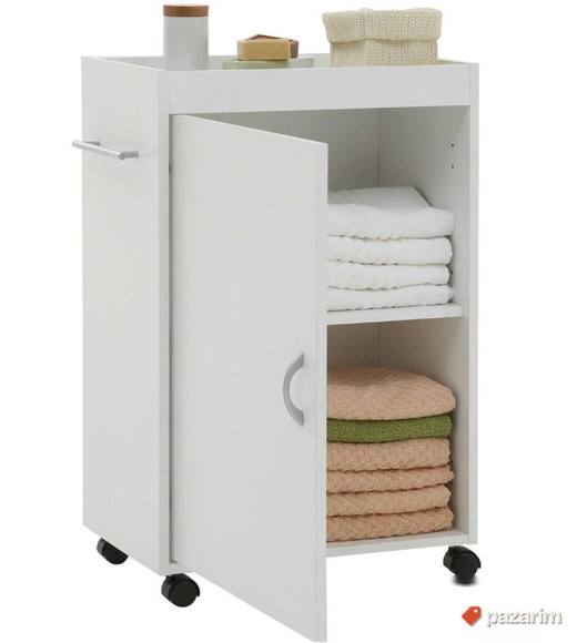 Ormar- Pokretni Ormar na Tockicima 77x50x32cm Beli - SLEEN