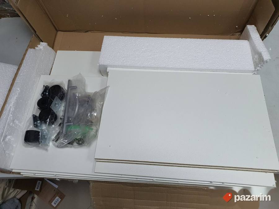 Ormar- Pokretni Ormar na Tockicima 77x50x32cm Beli - SLEEN 4