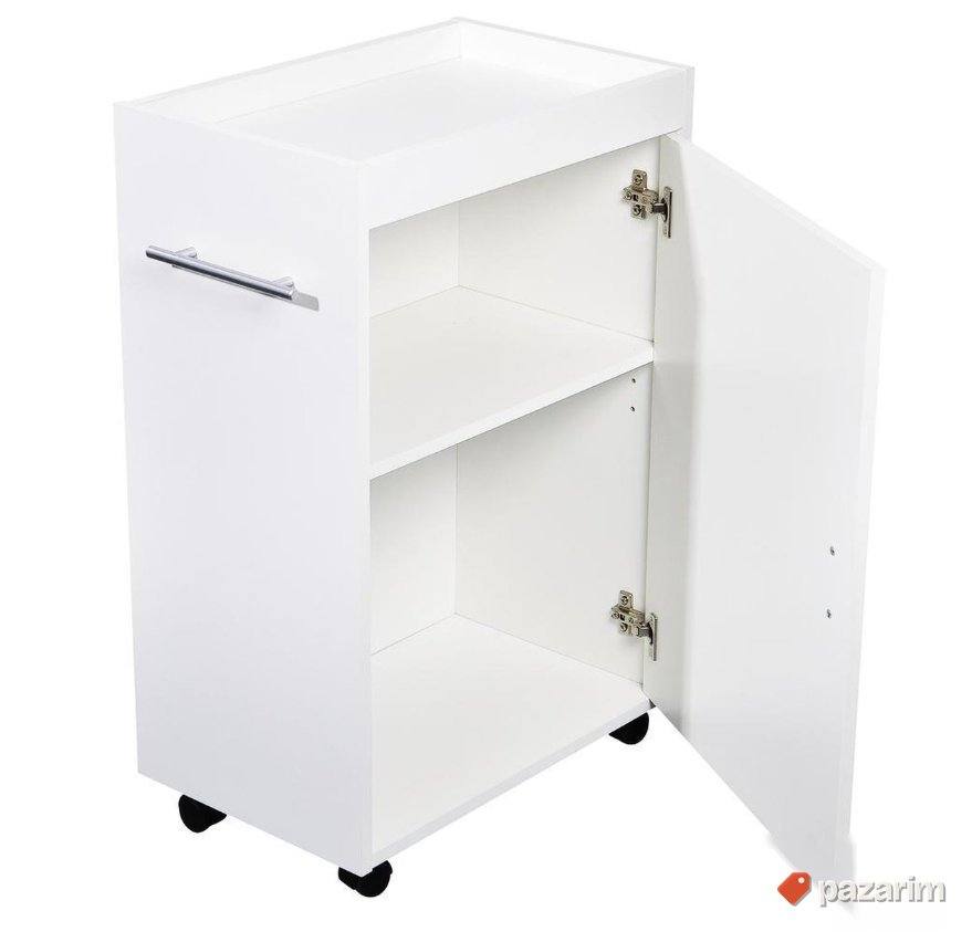 Ormar- Pokretni Ormar na Tockicima 77x50x32cm Beli - SLEEN 5