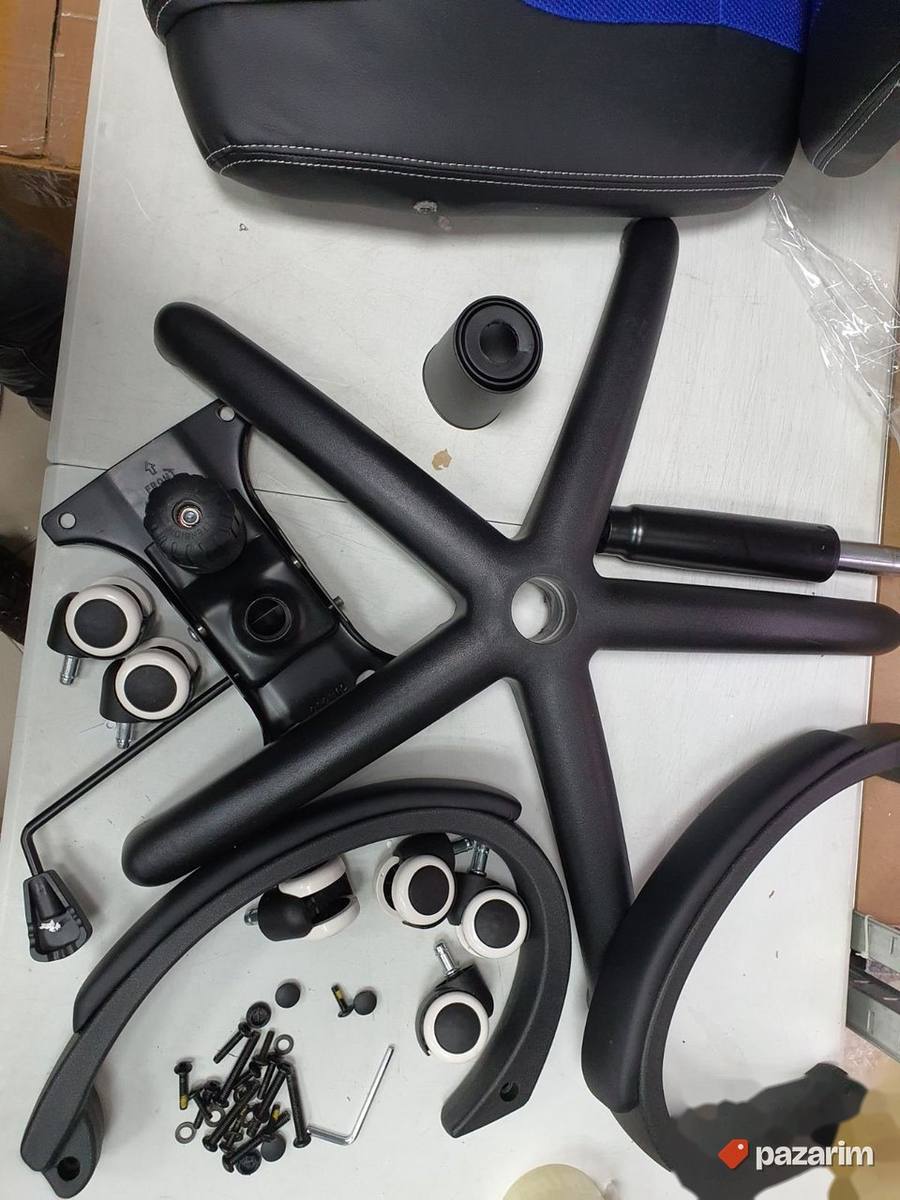 Kancelarijska Stolica (Crno-Plava) do 150kg OBG56L- Songmics 7